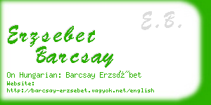 erzsebet barcsay business card